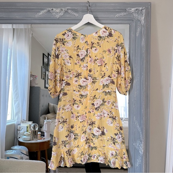 NEW Faithfull The Brand Jeanette Dress Yellow Floral XS - Picture 9 of 12